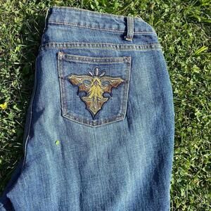Embroidered y2k jeans baggy #streetwear